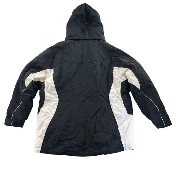 Columbia Women Ski Winter Jacket Size 1X Black Hooded Insulated Quilted Full Zip - Picture 2 of 16